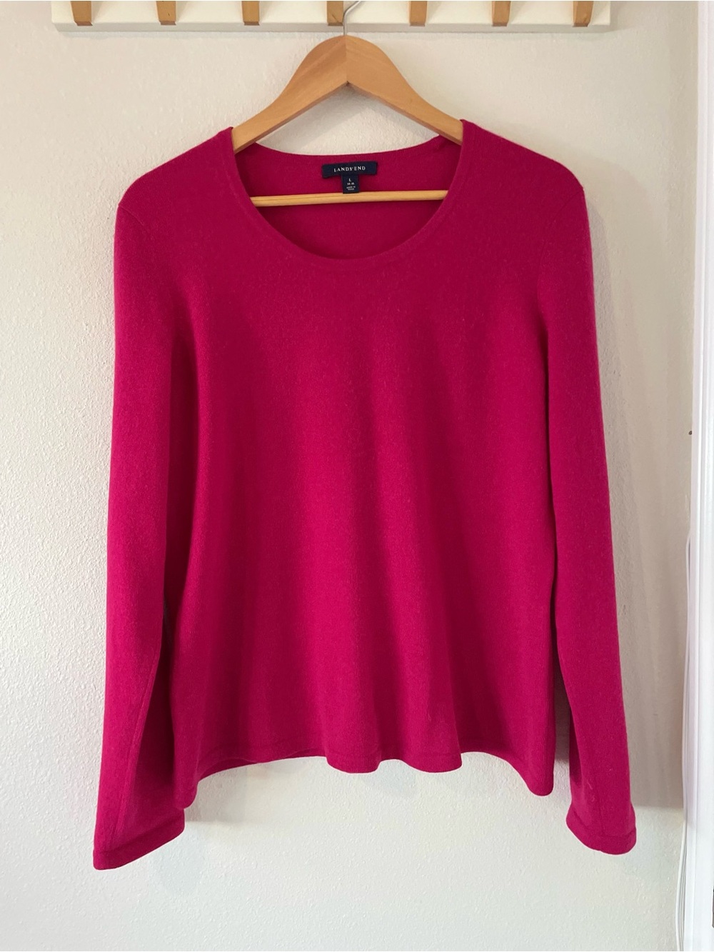 Lands' End Women's Cashmere Crewneck Sweater Sz Large